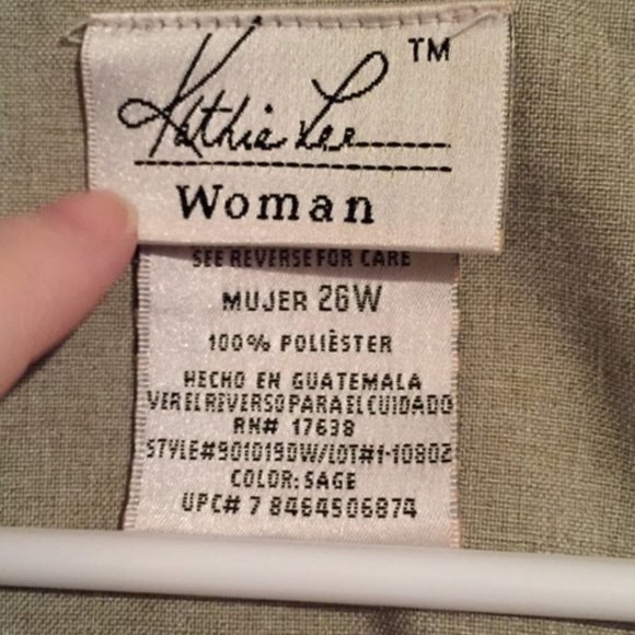 Kathie Lee, Dress with Jacket, sage, 26W - Picture 2 of 10